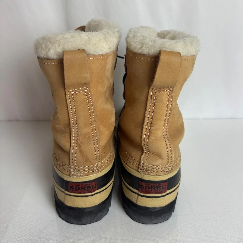 Sorel Caribou Men 9 Winter Boots Made in Canada Leather Waterproof Snow Boots